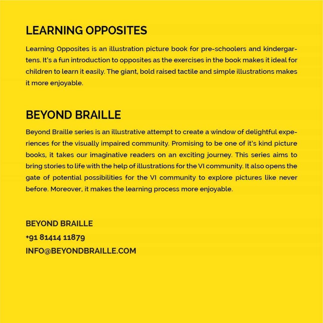 A brief introduction of Braille Learning Opposites and beyond braille brand
